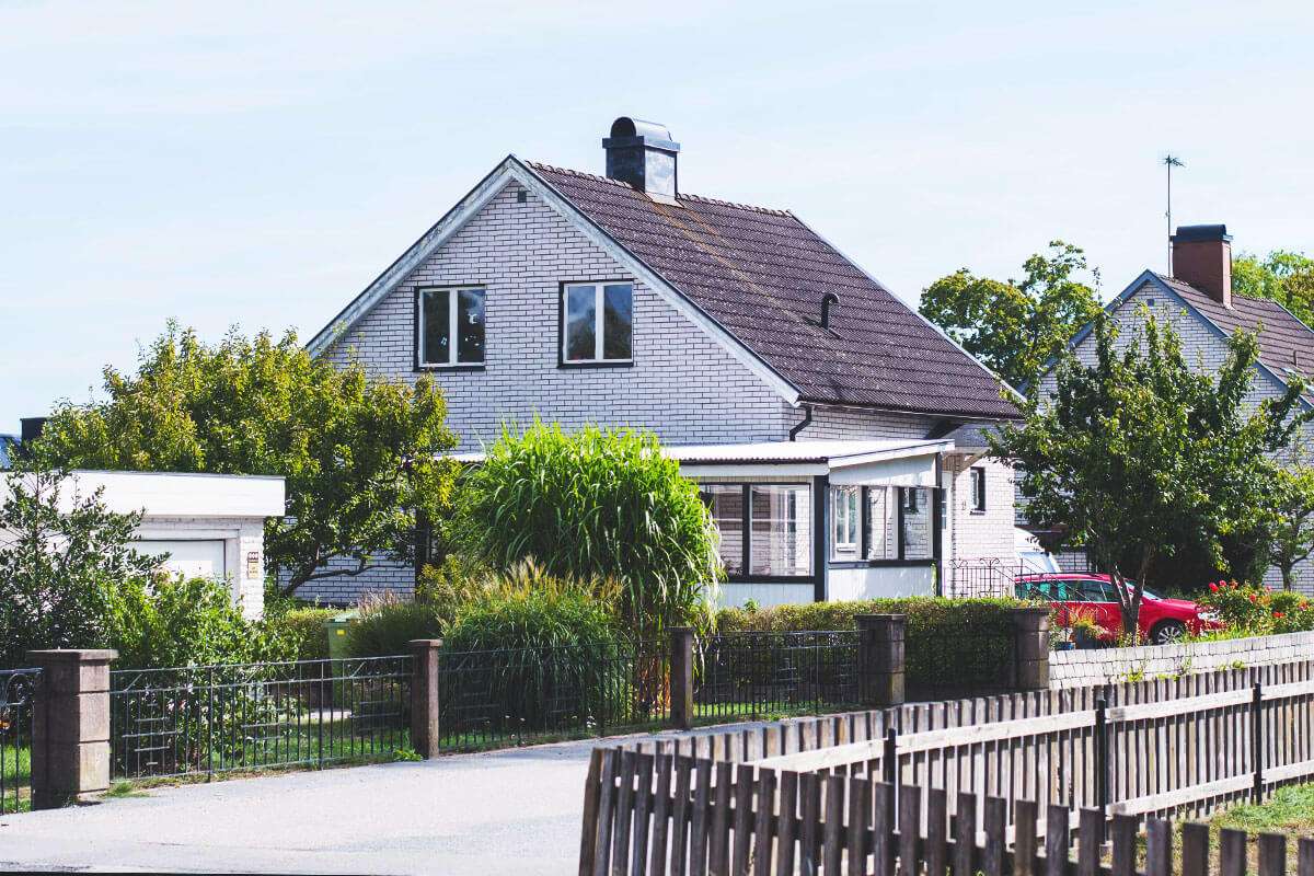 villa i bostadsområde